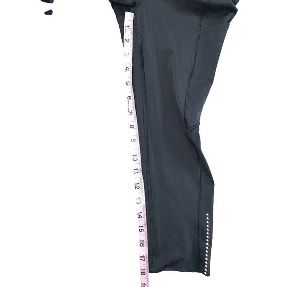 Lululemon Fast Free Crop II Nulux 18" Lightweight Naked Feel Active Run Tight 4 - Picture 6 of 7